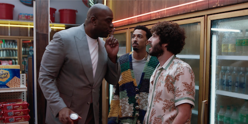 magic johnson takes a coke from travis bennett and lil dicky
